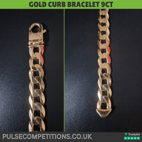Mens/Ladies Curb Bracelet 9ct + Win cash INSTANTLY - Image 4