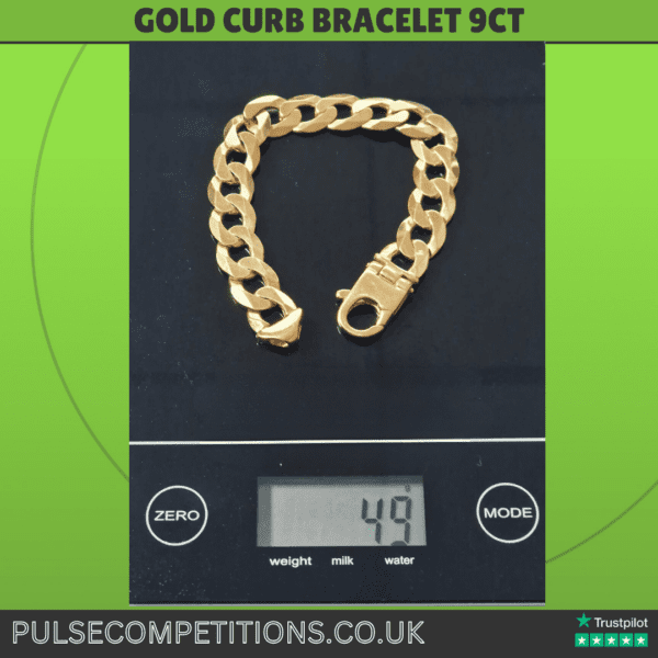Mens/Ladies Curb Bracelet 9ct + Win cash INSTANTLY - Image 5