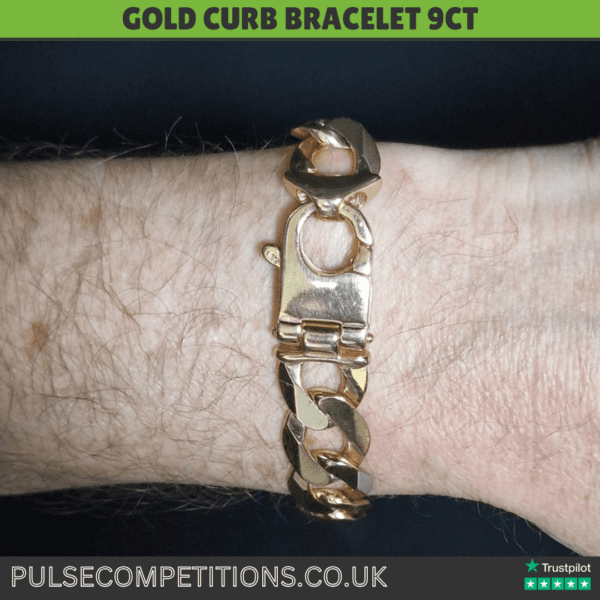 Mens/Ladies Curb Bracelet 9ct + Win cash INSTANTLY - Image 6