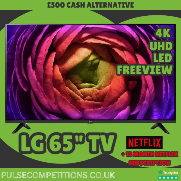 LG 65" UHD TV with 12 Months Netflix