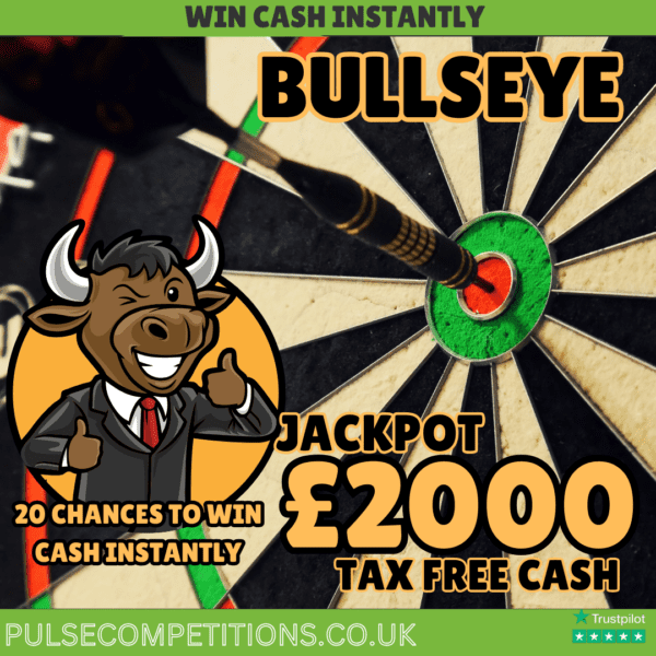 BullsEye - £2000 Jackpot - 20 Instant cash Prizes