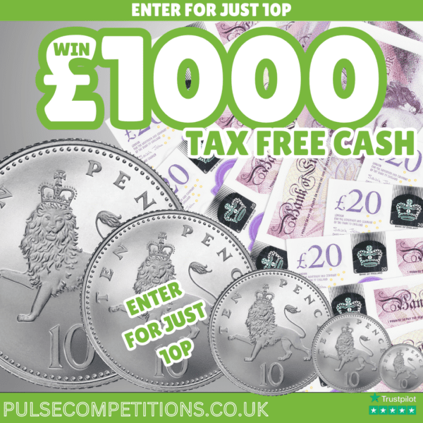 £1000 Tax Free Cash - Enter for 10p