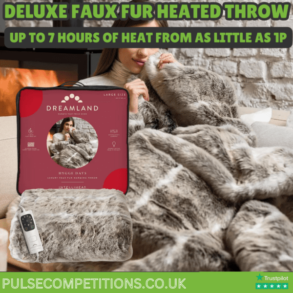 Deluxe Faux Fur Heated Throw - Husky
