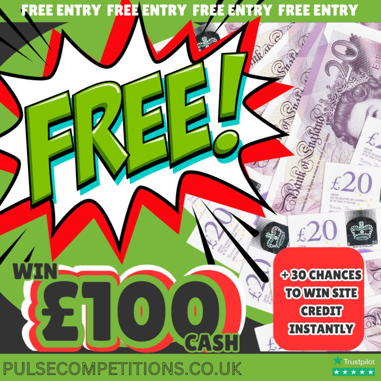 FREEBIE FRIDAY Win Site Credit instantly + £100 Cash End prize