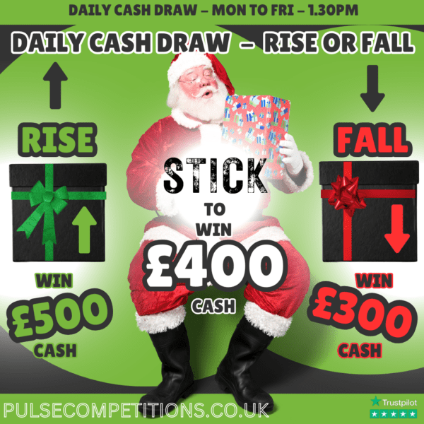 Daily Cash Draw - Rise or Fall - Win up to £500 Cash