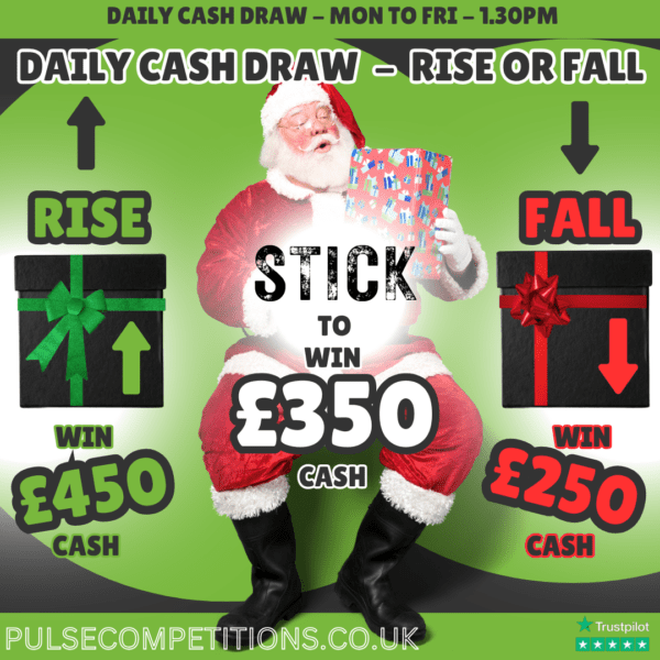 Daily Cash Draw - Rise or Fall - Win up to £450 Cash