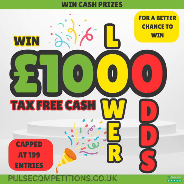£1000 Tax Free Cash - LOWER ODDS