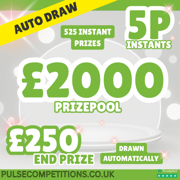 £2000 PrizePool - 5p Instant Win Draw (Auto Draw)
