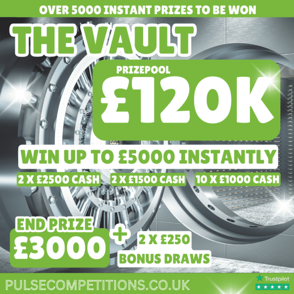 The Vault - £120K Prizepool - Over 5000 Instant prizes