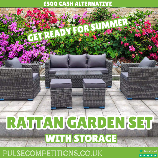 Rattan Garden Set with Storage