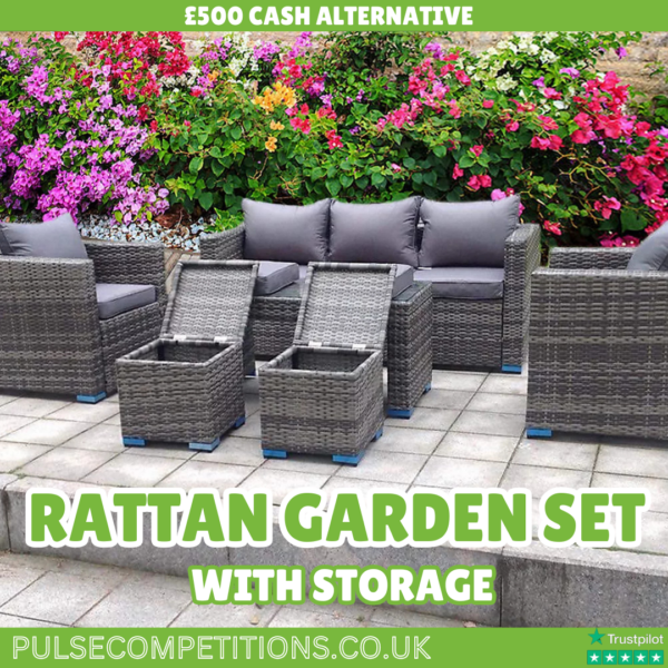 Rattan Garden Set with Storage - Image 2