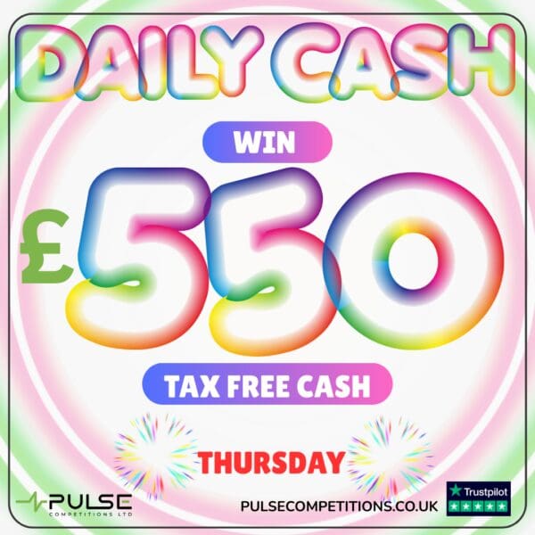 Daily Cash Draw - £550 Cash