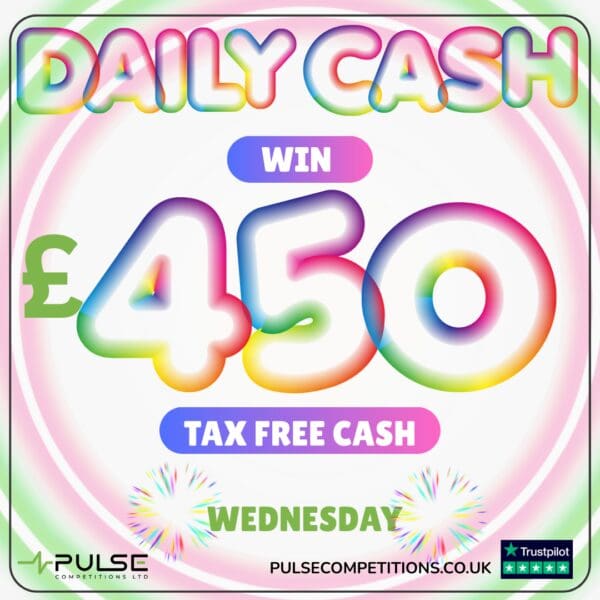 Daily Cash Draw - £450 Cash