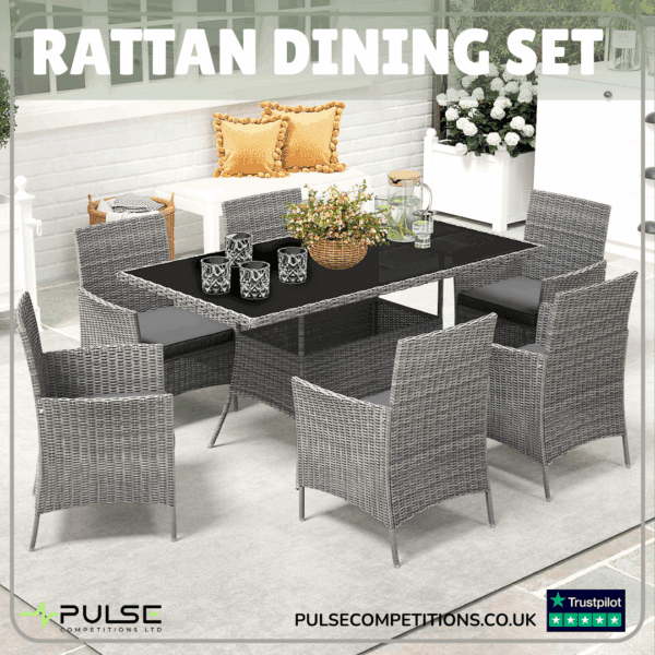 6 Seater Rattan Dining Set