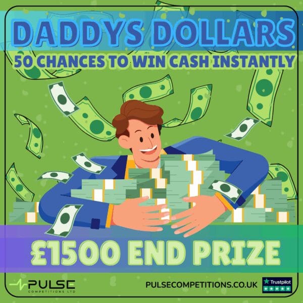 Win £1500 Cash + 50 instant cash prizes