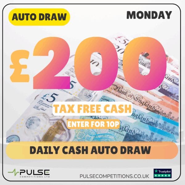 Daily Cash - Win £200 for 10p (Auto Draw)