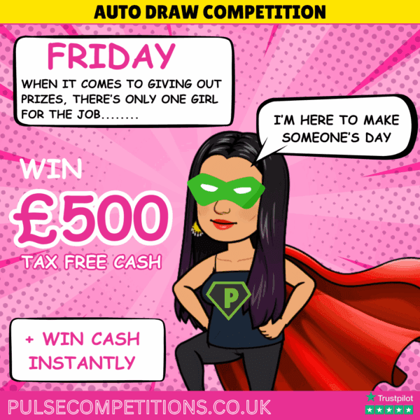 Daily Cash Draw - £500 Tax Free Cash + instants