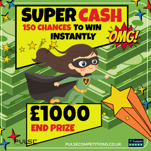 Super Cash - £1000 End prize + Instant prizes