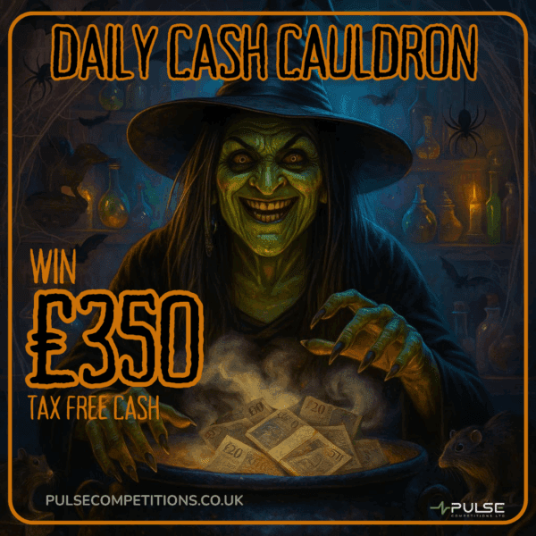 Daily Cash Cauldron- £350 Cash