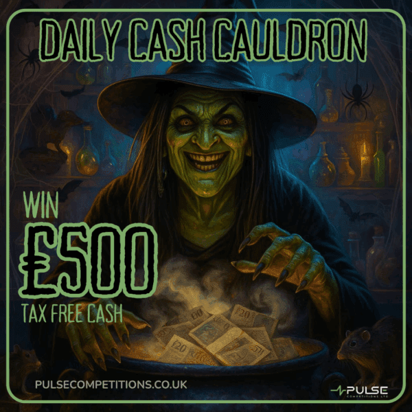 Daily Cash Cauldron- £500 Cash