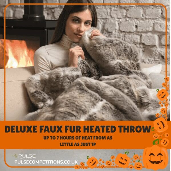 Deluxe Faux Fur Heated Throw - Husky
